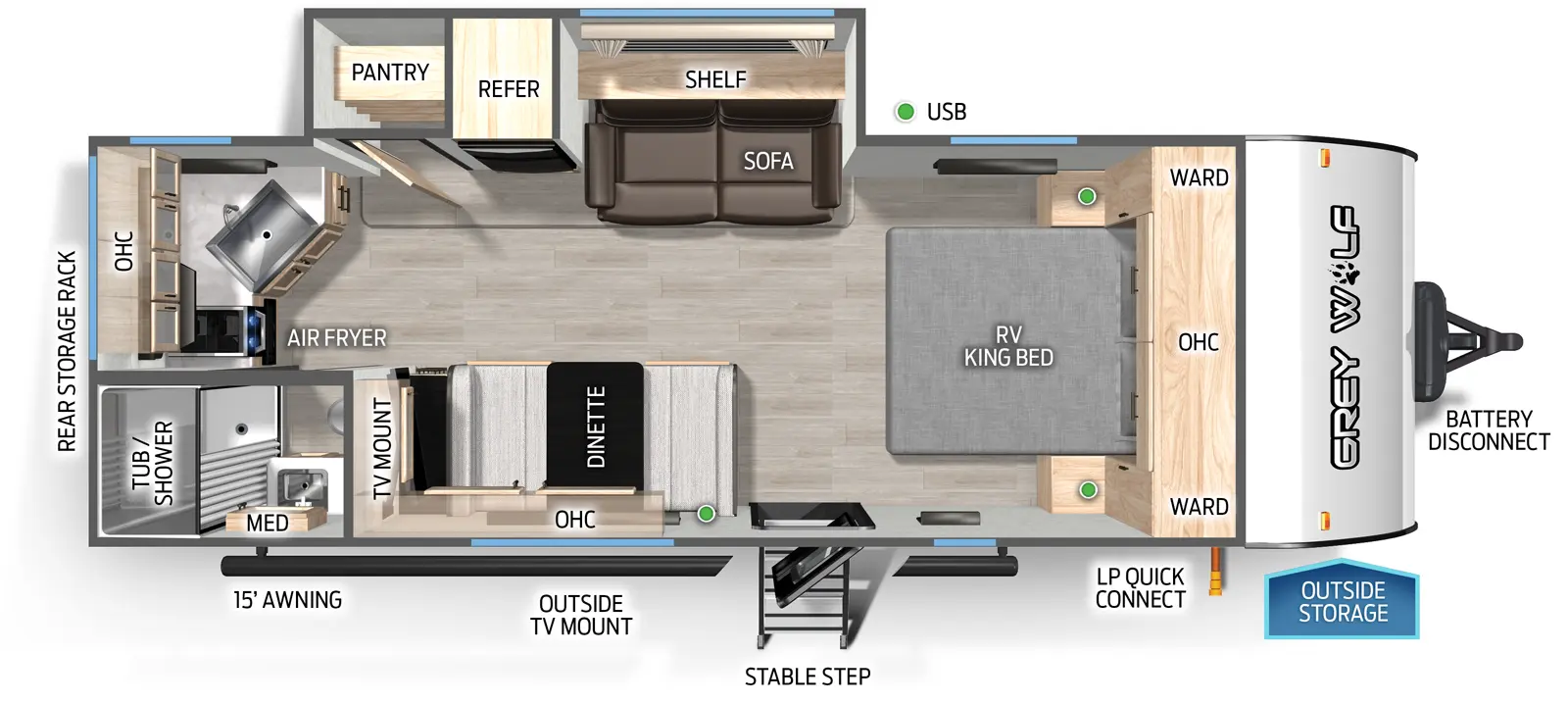 Grey Wolf 22CE Floorplan